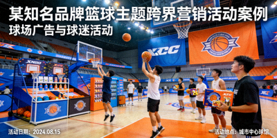 某知名品牌篮球主题跨界营销活动案例 - 球场广告与球迷活动